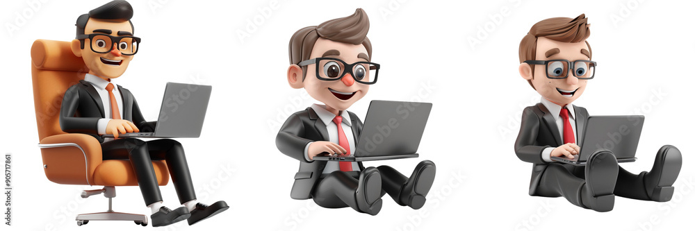 Untitled design - A set of A cheerful 3D businessman working on a laptop in a sleek (4) Untitled design - A set of A cheerful 3D businessman working on a laptop in a sleek (4)