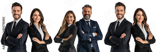 Untitled design - A set of A cheerful business man and woman in a formal suit arms connected (4)