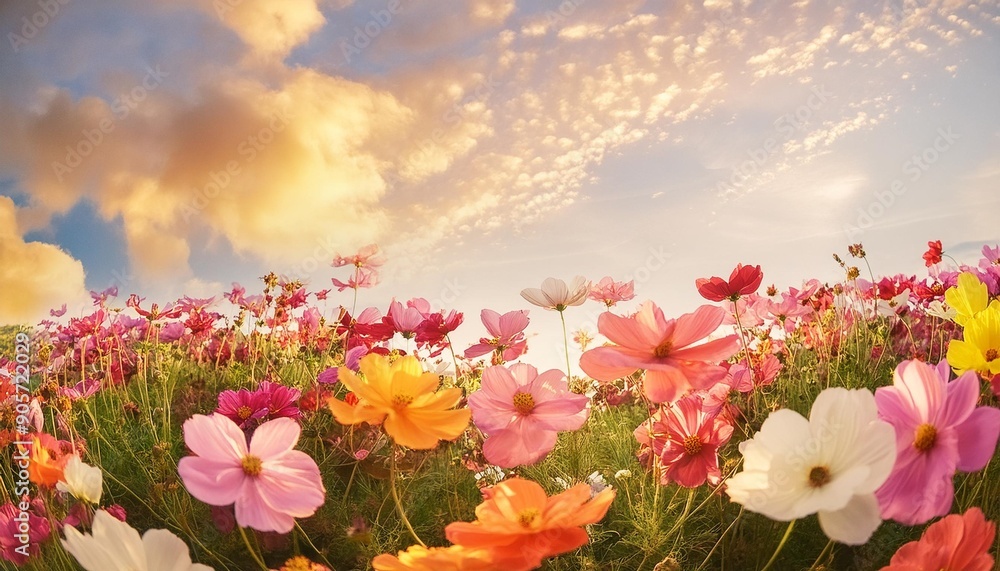 abstract art wallpaper of illusion of colored flowers in the sky abstract art wallpaper of illusion of colored flowers in the sky