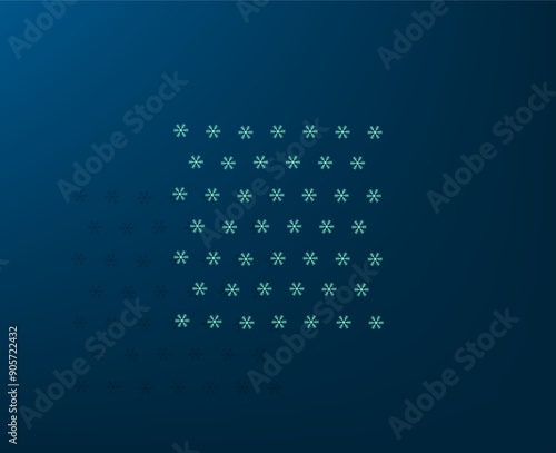 Vector illustration with shadow on blue background with gradient