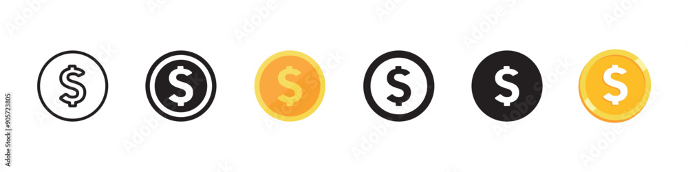 Dollar sign. Usd vector icon. Us dollar symbol. Money coin isolated. Dollar sign. Usd vector icon. Us dollar symbol. Money coin isolated.