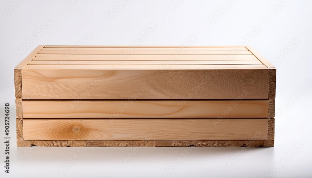 3d illustration wooden boxes mockup isolated on white background 3d illustration wooden boxes mockup isolated on white background