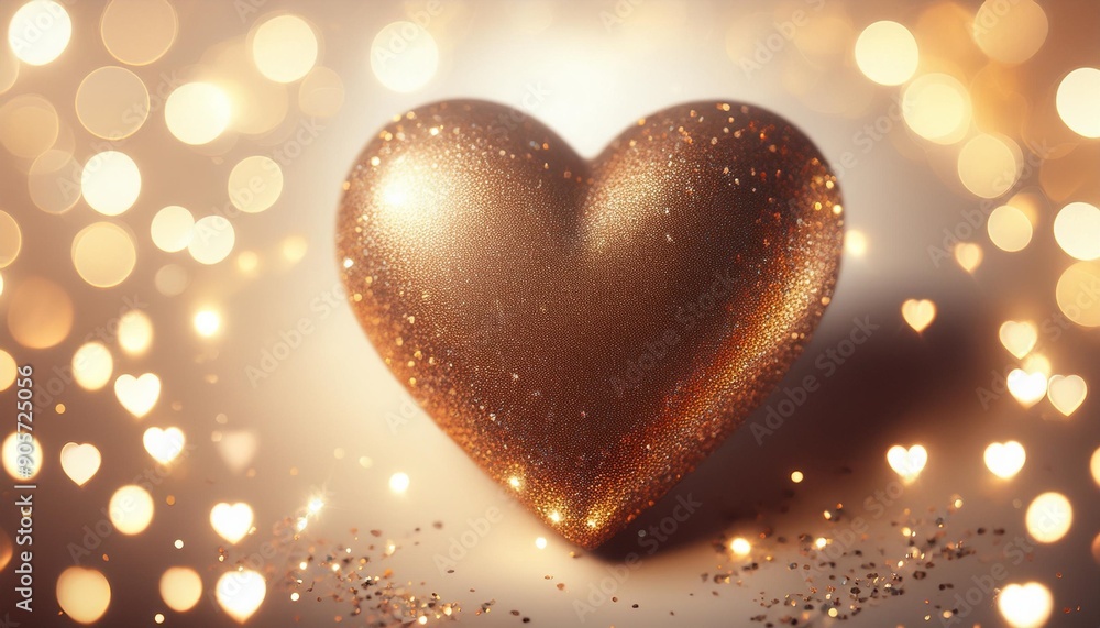 Fototapeta premium heart with sparkles around it celebrating self love