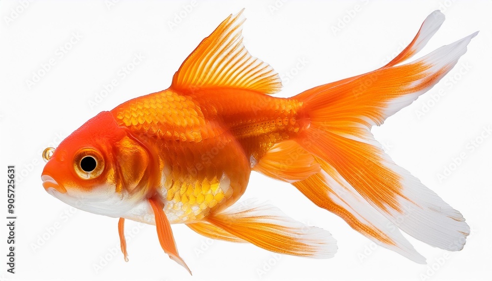 Fototapeta premium goldfish isolated on transparent background png file