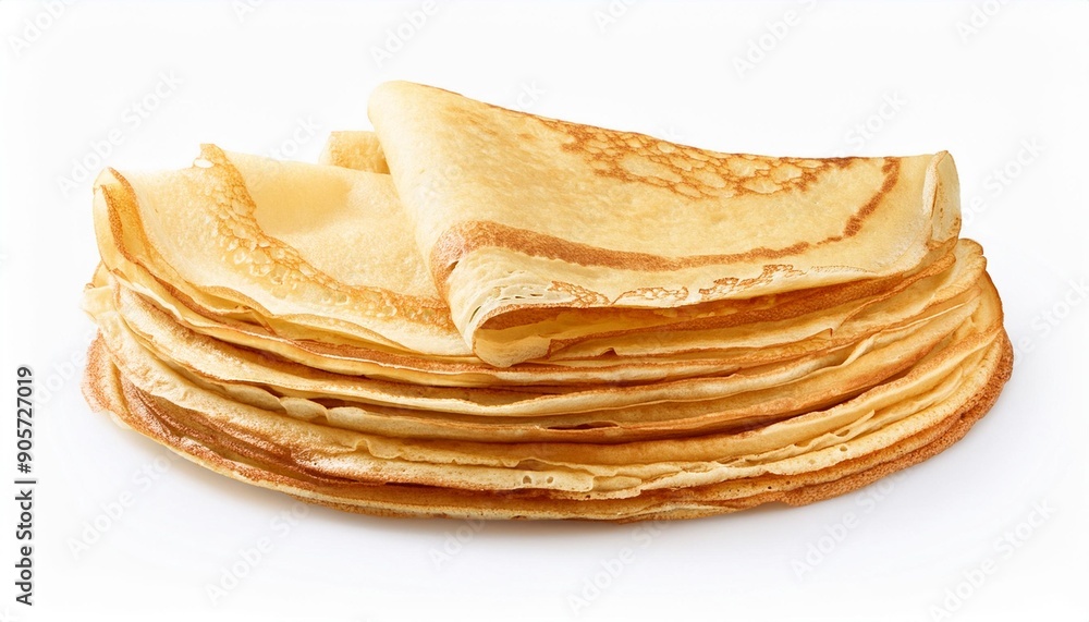 stack of thin crepes isolated on transparent or white background stack of thin crepes isolated on transparent or white background