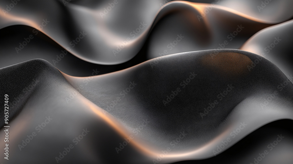 Abstract black and gold waves with smooth flowing curves Abstract black and gold waves with smooth flowing curves