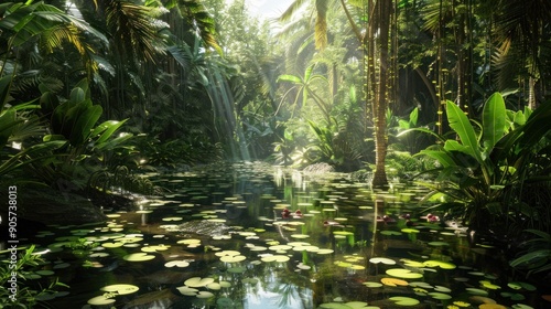 Tranquil Jungle Pond