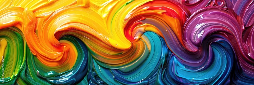 Vibrant wax crayons swirling Vibrant wax crayons swirling