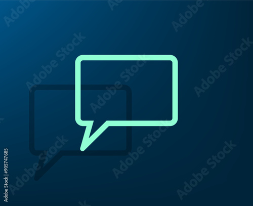 Vector illustration with shadow on blue background with gradient