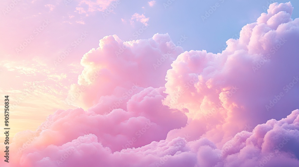 Pink clouds concept background