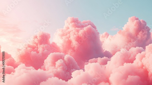 Pink clouds concept background