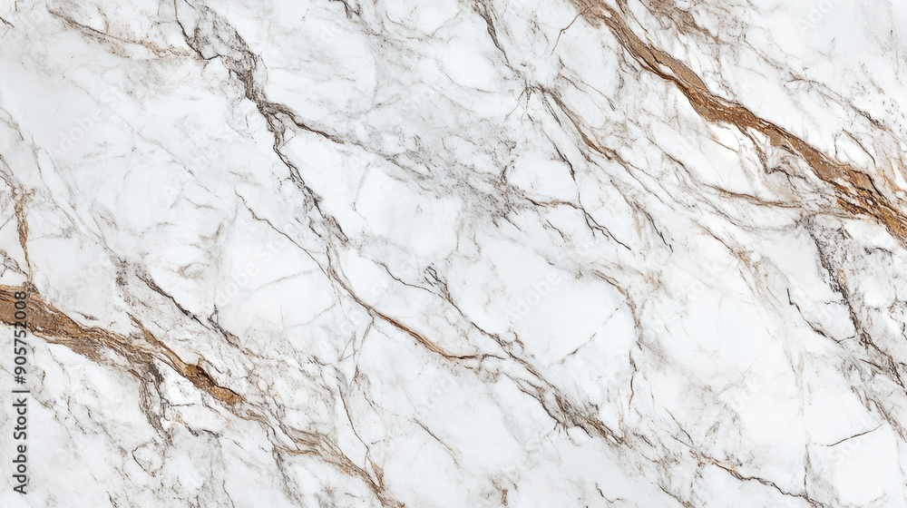Fototapeta premium White polished Italian marble with a glossy finish, featuring marble texture. Includes marble with brown streaks, ideal for digital wall tiles.