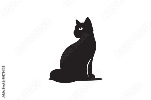 Cat silhouette vector art illustrations