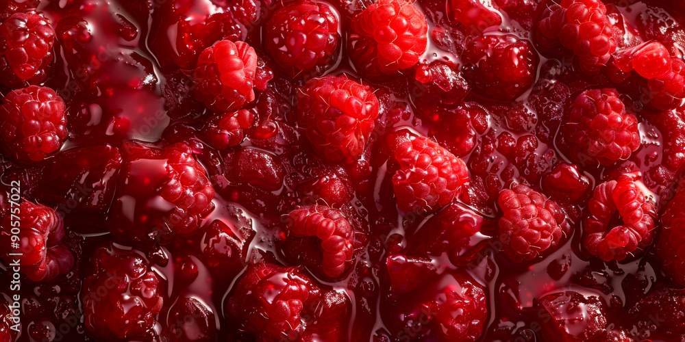 Close-up of fresh raspberries and red currants in homemade jam. Perfect for food blogs, recipe books, and culinary websites. Ideal for promoting healthy eating, organic produce, and delicious desserts Close-up of fresh raspberries and red currants in homemade jam. Perfect for food blogs, recipe books, and culinary websites. Ideal for promoting healthy eating, organic produce, and delicious desserts