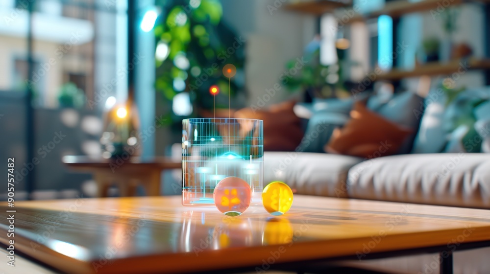 Futuristic Augmented Reality Integration with Digital Annotations on Real-World Objects, Technology Background Concept for AR Apps Futuristic Augmented Reality Integration with Digital Annotations on Real-World Objects, Technology Background Concept for AR Apps