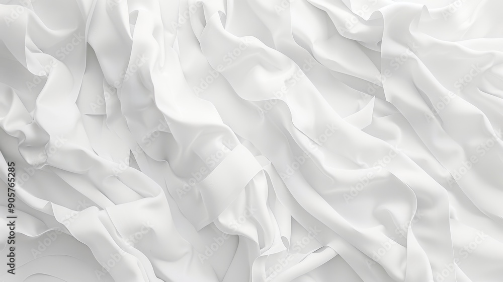 A close-up shot of a white cloth against a dark black background, suitable for use in product photography or as a design element A close-up shot of a white cloth against a dark black background, suitable for use in product photography or as a design element