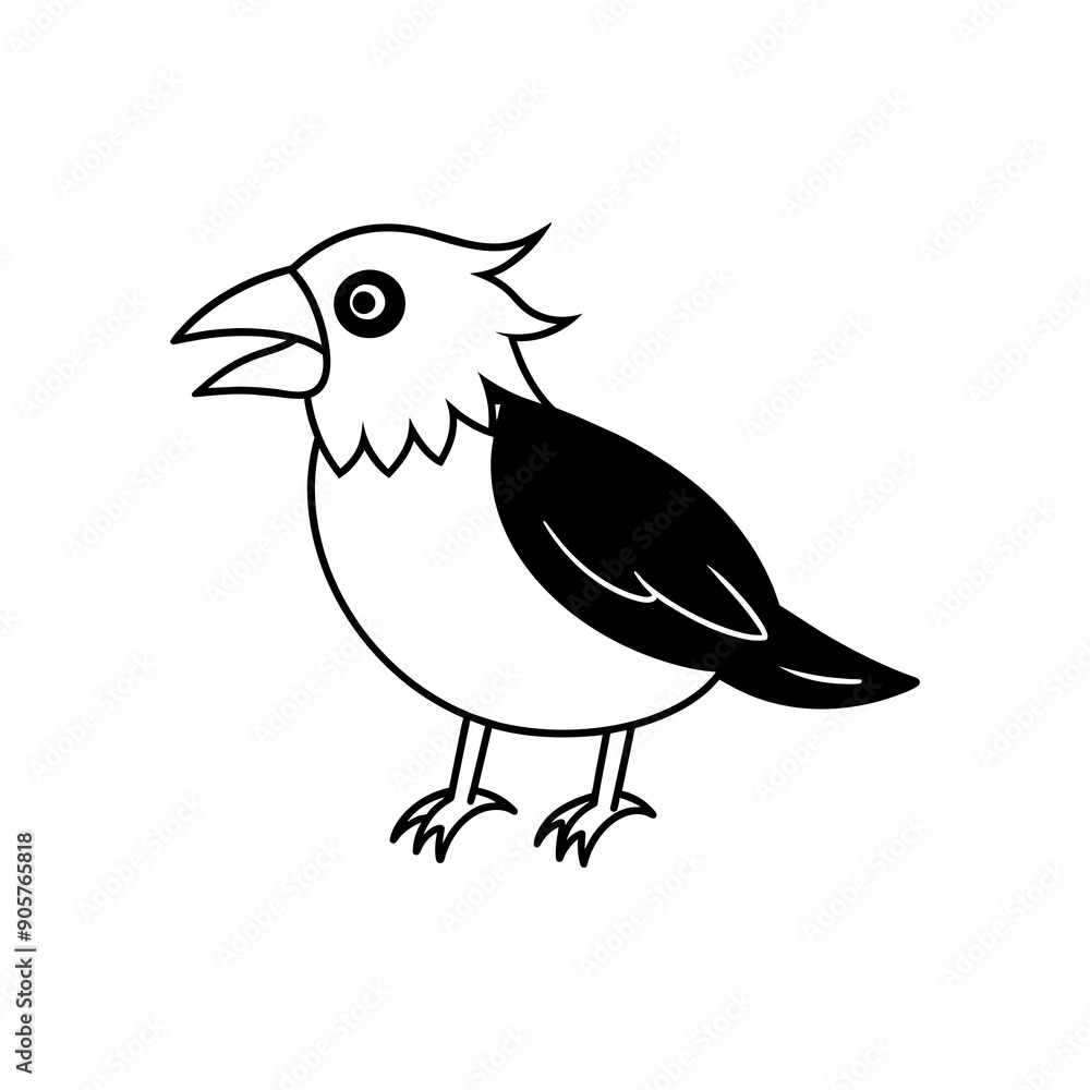 Obraz premium A cute bird silhouette vector