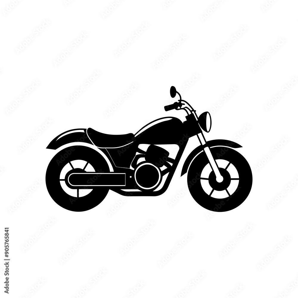 Obraz premium motorcycle isolated on white background illustration