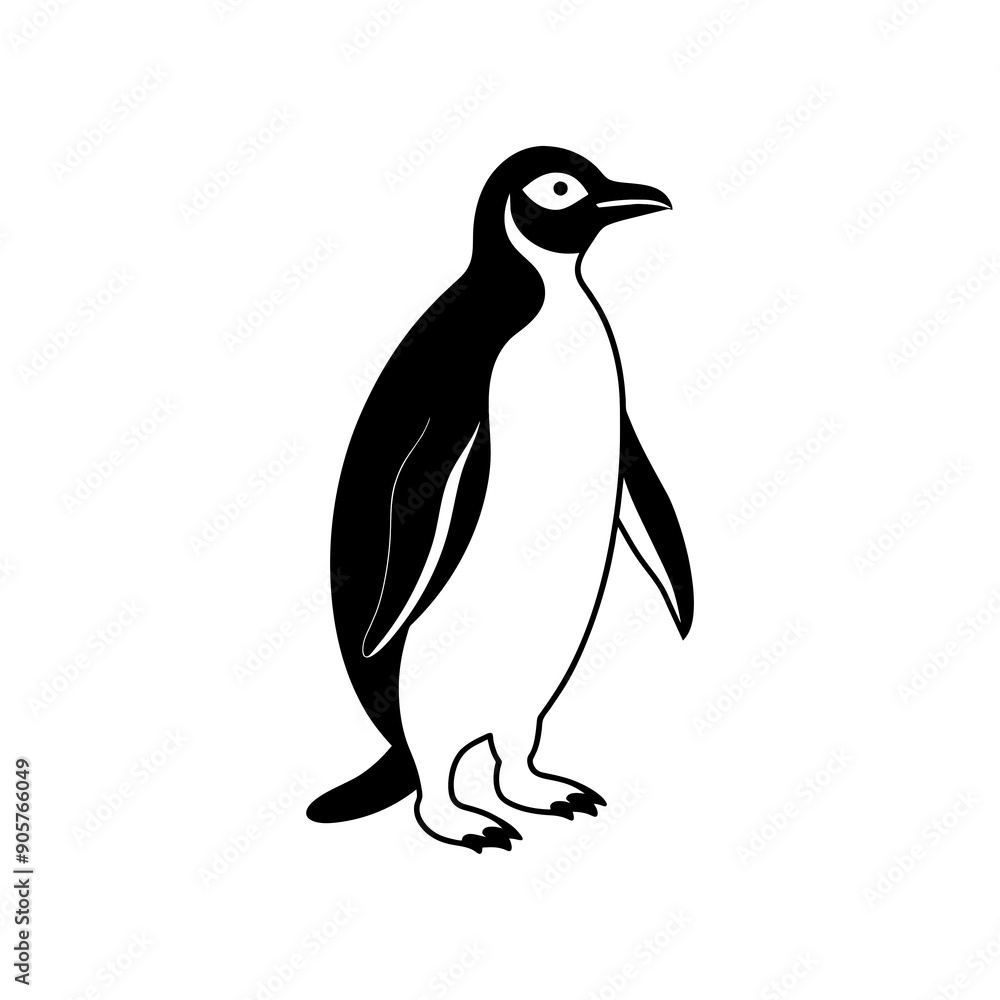Fototapeta premium penguin isolated on white background illustration