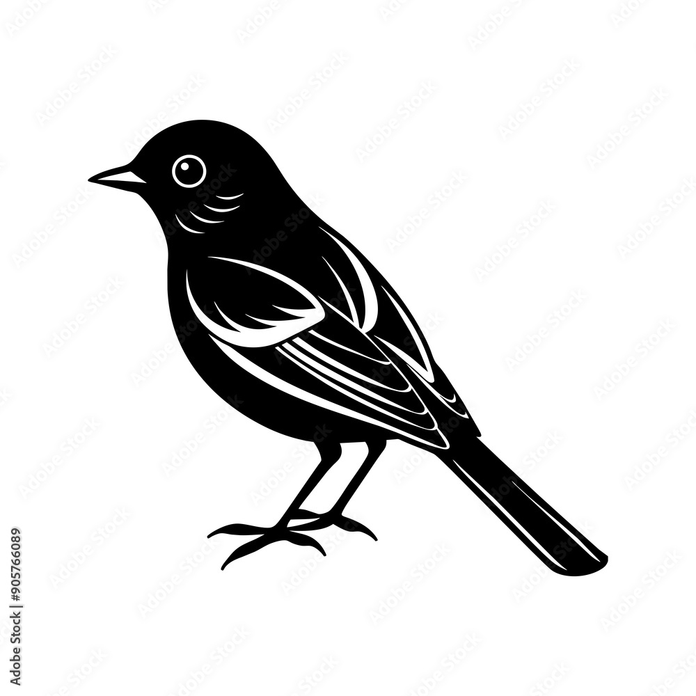 Obraz premium A cute bird silhouette vector