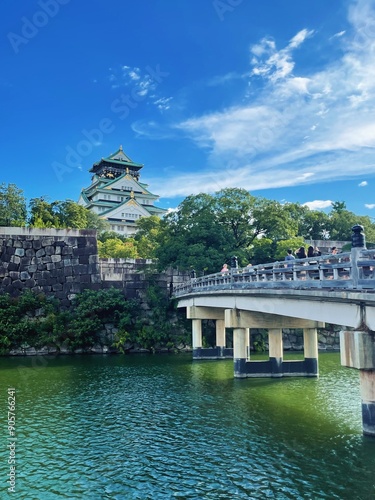 Photography beautiful osaka castle