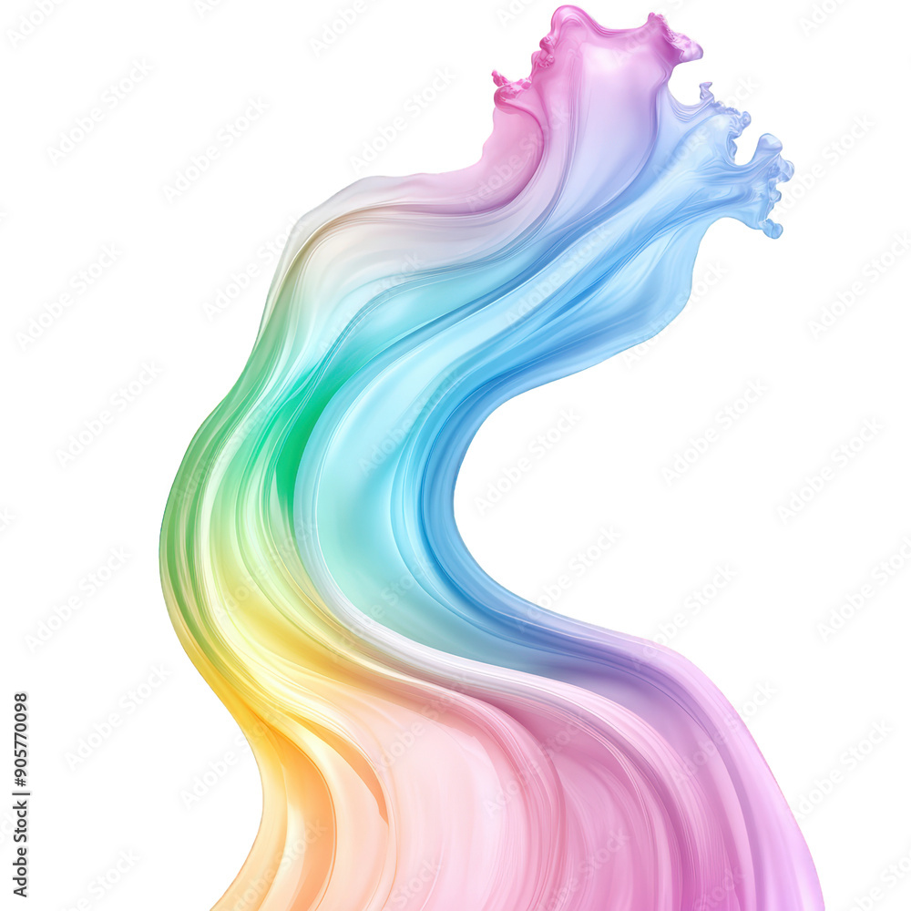 Pastel Rainbow Wave On Transparent Png Background For Imaginative Designs . Generative ai Pastel Rainbow Wave On Transparent Png Background For Imaginative Designs . Generative ai