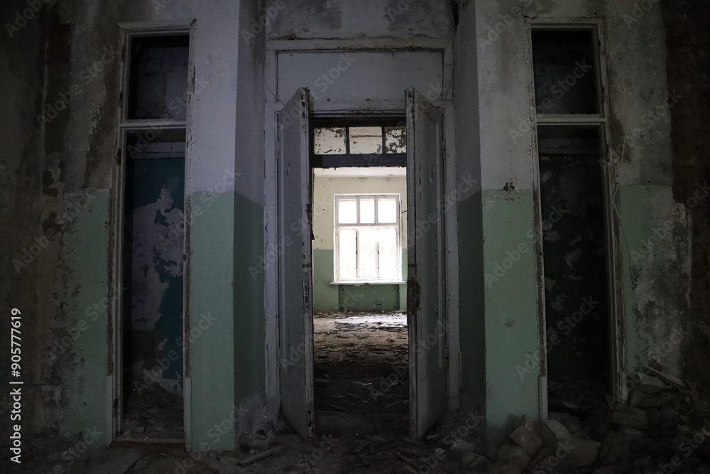 ruins inside a building after the war ruins inside a building after the war