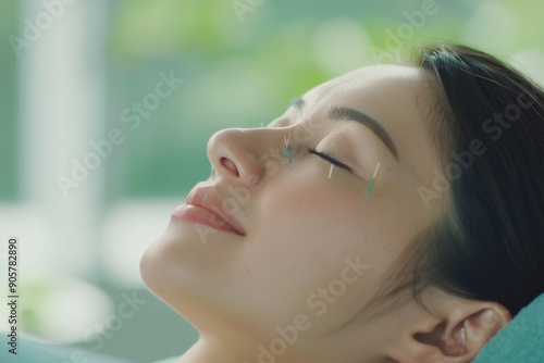 Serenity During Acupuncture Session at Wellness Center