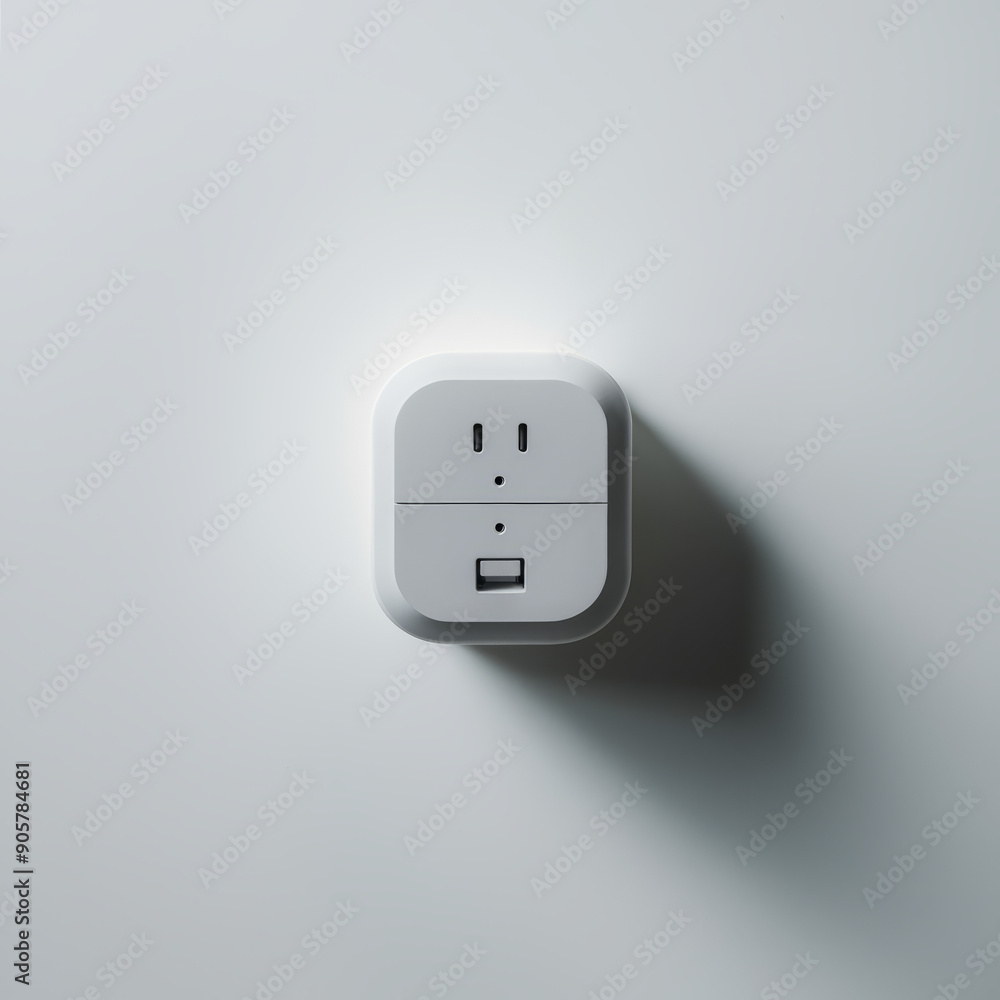 Clean and Sleek Smart Plug Designed with a Minimalist Aesthetic