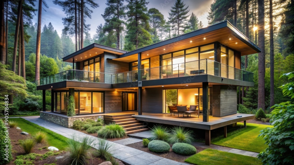 Modern Forest Retreat Contemporary Architecture in a Lush Green Setting, modern home , forest architecture , luxury living , exterior design Modern Forest Retreat Contemporary Architecture in a Lush Green Setting, modern home , forest architecture , luxury living , exterior design
