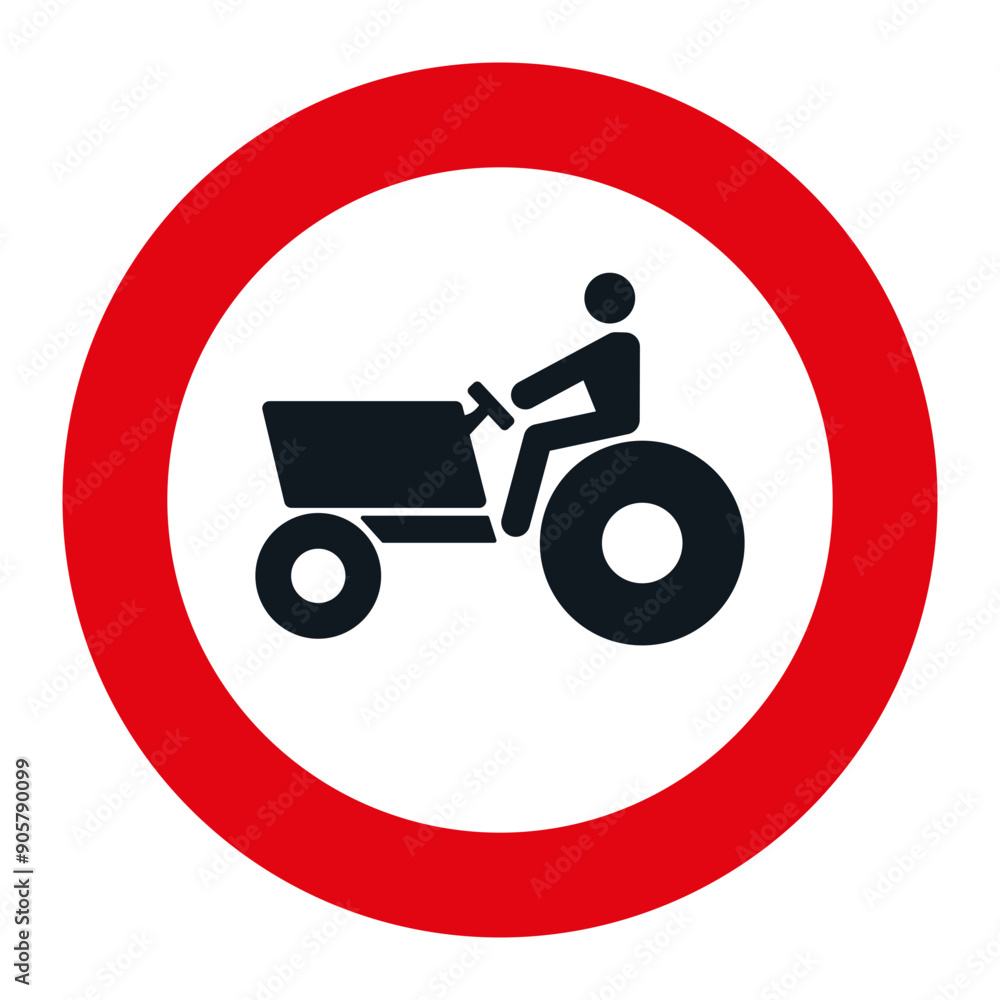 PROHIBITORI SIGN, R-111 - Denied entry to Agricultural motorised vehicles - SVG PROHIBITORI SIGN, R-111 - Denied entry to Agricultural motorised vehicles - SVG