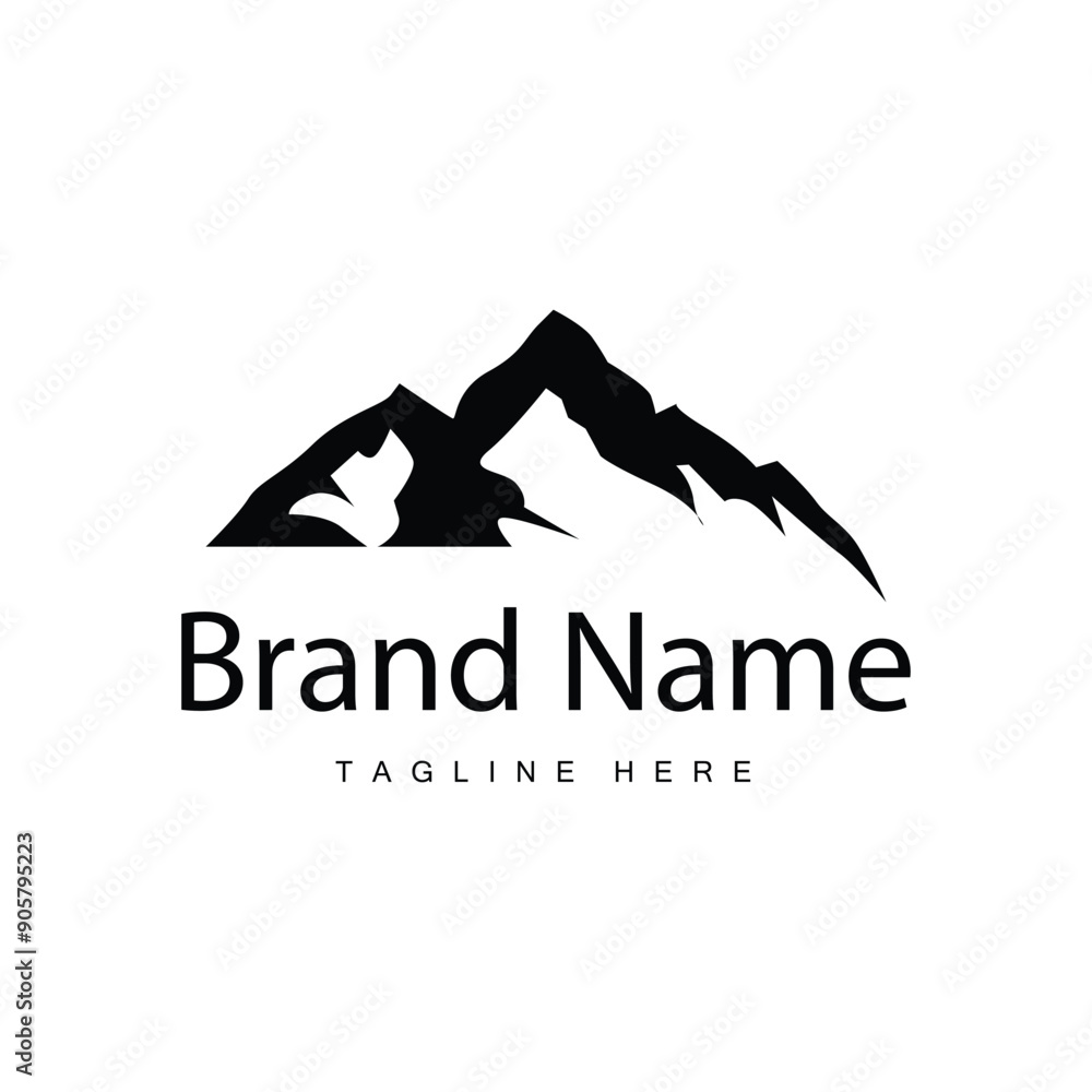 Mountain Logo Simple Illustration Silhouette Template Vector Design Mountain Logo Simple Illustration Silhouette Template Vector Design