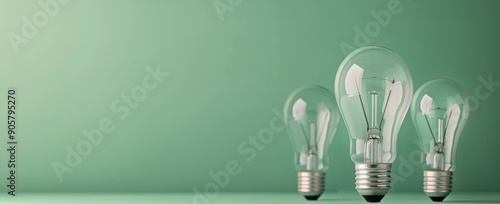 Vintage Light Bulb on a Turquoise Background