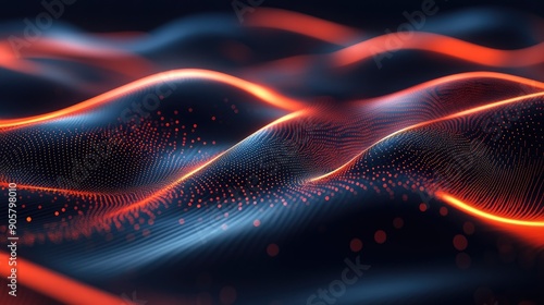 3D wallpaper with flowing lines and glowing patterns