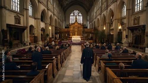 The Bishop of London resides at St. Paul's church, an Anglican church in London. photo