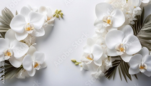 Wallpaper Mural White Orchids Blooming in Full Glory Captured in Soft Light Torontodigital.ca