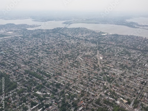 aerial view of the city