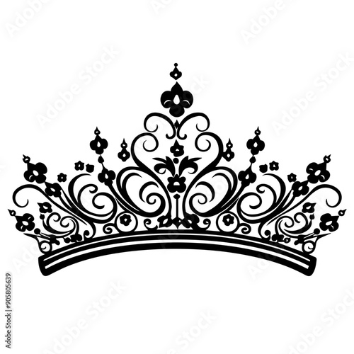 Hand-Drawn Tiara Vector Illustration
