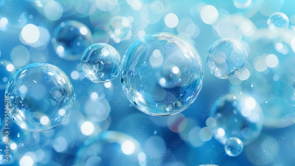 Soft Blue Bubble Background Soft Blue Bubble Background
