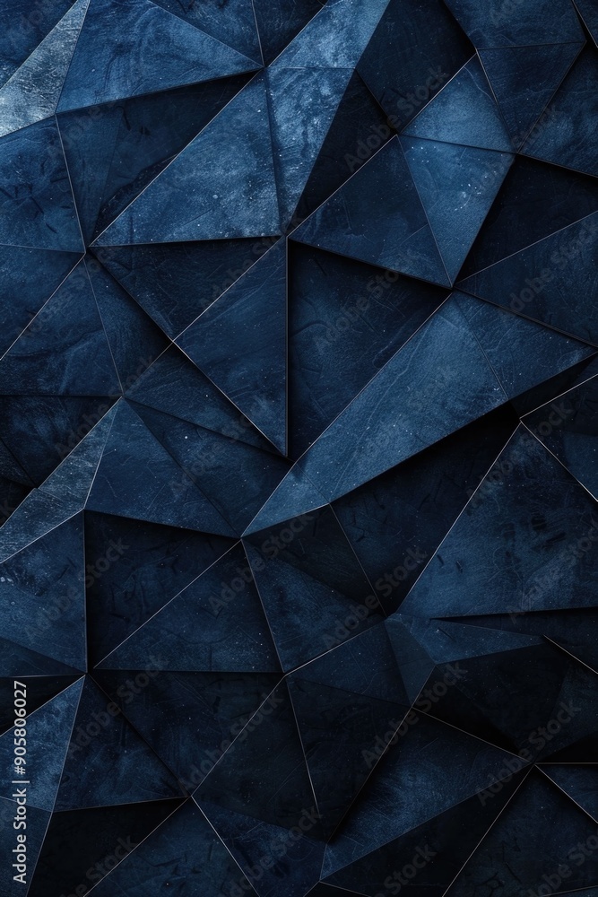 A minimalist design featuring geometric triangles against a deep blue backdrop, perfect for use in modern branding or digital art projects