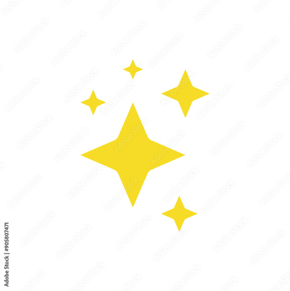 Yellow stars icons, sparkling stars with yellow bright color. vector illustration isolated on white background. Yellow stars icons, sparkling stars with yellow bright color. vector illustration isolated on white background.