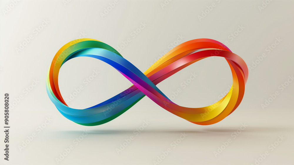 This World Autism Awareness Day painting shows the symbol of neurodiversity in the form of a rainbow infinity. This World Autism Awareness Day painting shows the symbol of neurodiversity in the form of a rainbow infinity.