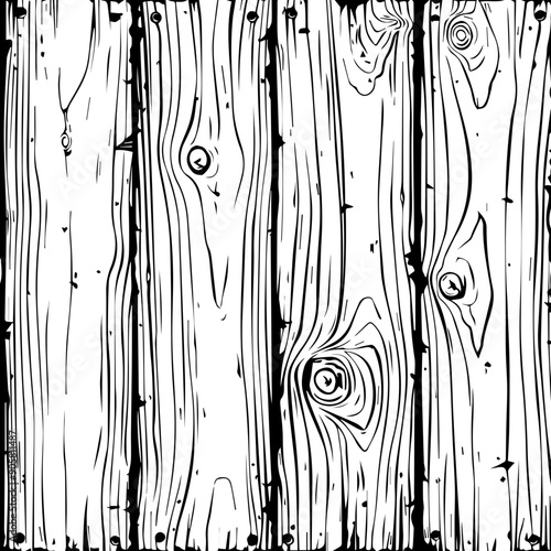 Wood Grain Texture Vector Illustration with Knots