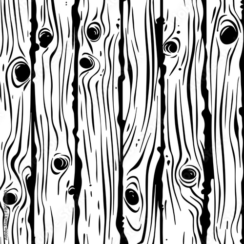 Wood Grain Texture Vector Illustration with Knots