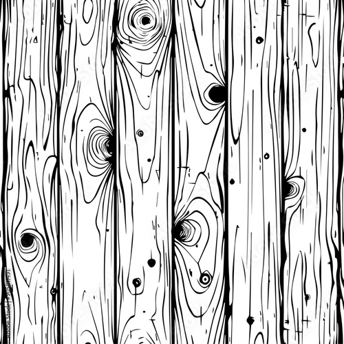 Wood Grain Texture Vector Illustration with Knots