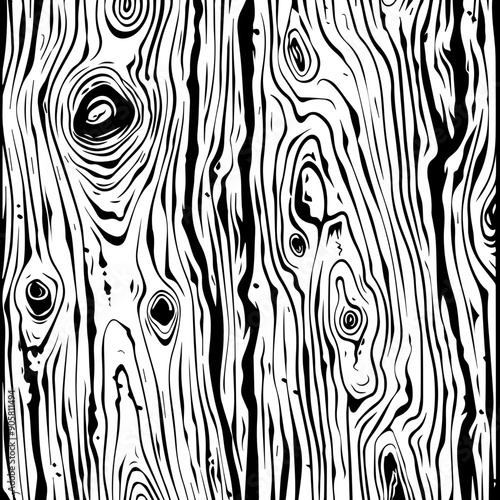Wood Grain Texture Vector Illustration with Knots