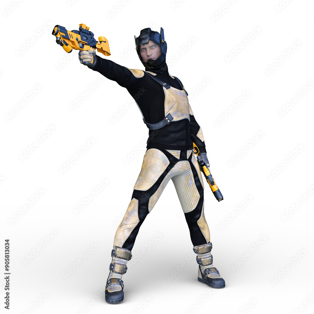 サイバー戦士 3DCGレンダリング サイバー戦士 3DCGレンダリング