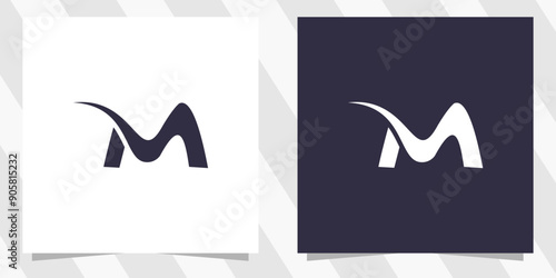 letter m logo design vector
