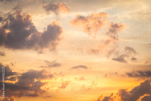 Golden afternoon sky