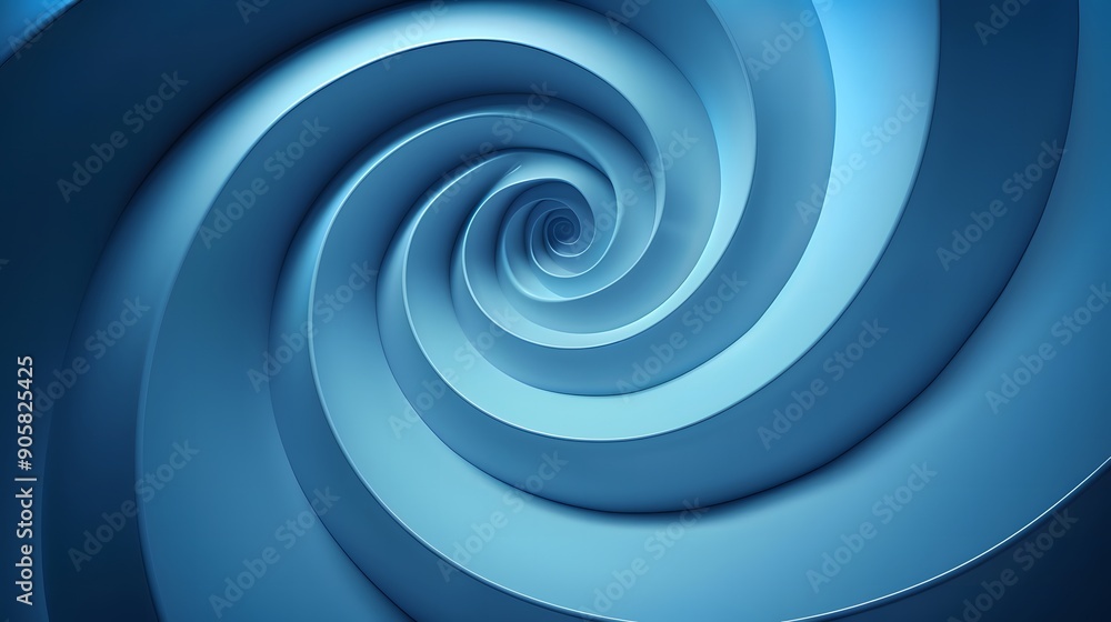 Fototapeta premium Simple Blue Abstract Spiral Wallpaper